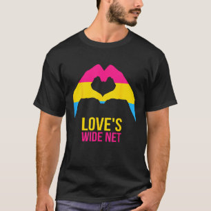 Pansexueel Liefde is breed Net Hart Pansexueel Vla T-shirt
