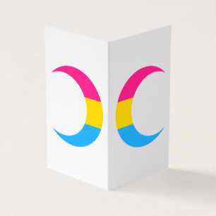 Pansexuele Pride Halve Manen Wenskaart Visitekaartjes