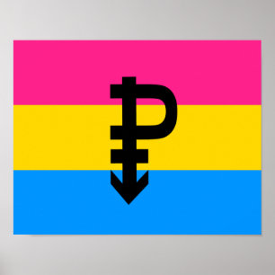 Pansexuele Pride-vlag Poster