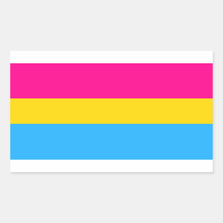 "PANSEXUELE PRIDEVLAG" RECHTHOEKIGE STICKER