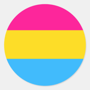 "PANSEXUELE PRIDEVLAG" RONDE STICKER