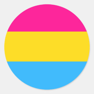"PANSEXUELE PRIDEVLAG" RONDE STICKER
