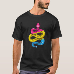 Pansexuele trots spullen Pan vlag kleuren slang re T-shirt