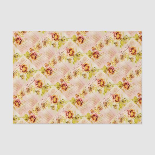 pansiebloem voor vrouwen tissuepapier (Voorkant)