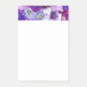 Pansiebloemen Floral border Print Design Post-it® Notes (Voorkant)