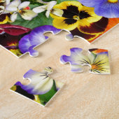  pansieën en vlinder legpuzzel (Zijkant)