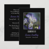 Pansies 1 Herdenking van de levensdenkdienst Kaart (Voorkant / Achterkant)