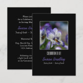 Pansies 3 Herdenking van de levensdenkdienst Kaart (Voorkant / Achterkant)
