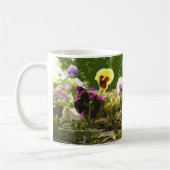 Pansies - abstracte kunst koffiemok (Links)