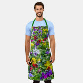 Pansies Apron Schort (Gedragen)