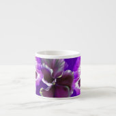 Pansies art gestileerde paarse espresso mok (Voorkant)
