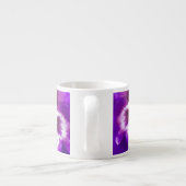 Pansies art stylisé violet espresso mug (Dos)