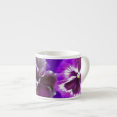 Pansies art stylisé violet espresso mug (Devant droit)