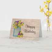 Pansies Birthday Kaart (groot afdrukken) (Gele Bloem)