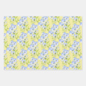 Pansies bleues Icy sur le jeu de papier d'emballag (Devant 2)