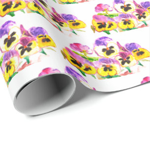 Pansies Bloemen Pansy Gift Wrap Cadeaupapier