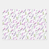 Pansies, bosbessen en tuinstengels geassorteerd inpakpapier vel (Voorkant 2)