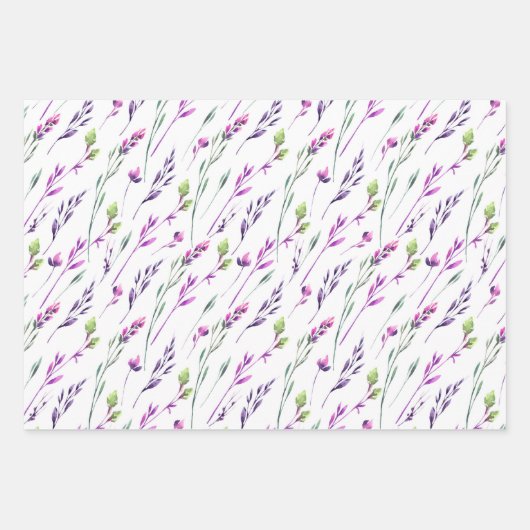 Pansies, bosbessen en tuinstengels geassorteerd inpakpapier vel (Voorkant 2)