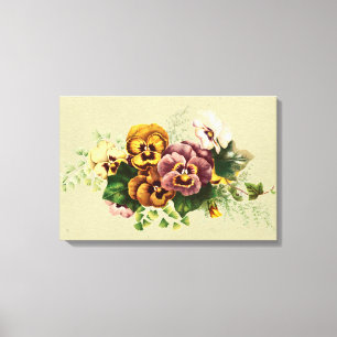  Pansies Bouquet Canvas Afdruk