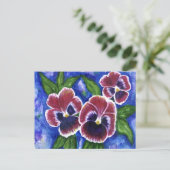 Pansies Briefkaart (Staand voorkant)