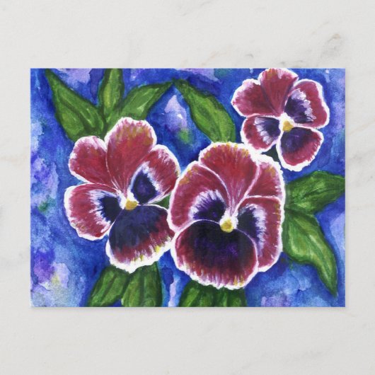 Pansies Briefkaart (Voorkant)