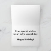 Pansies Carte d'anniversaire (grande impression) (Intérieur)