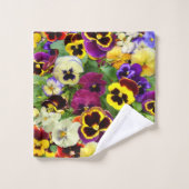Pansies colorées (Gant de toilette)