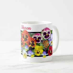 Pansies colorées Café Mug