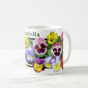 Pansies colorées Café Mug
