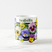 Pansies colorées Café Mug (Centre)