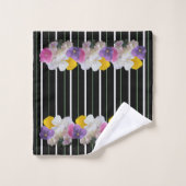 Pansies Colorées Et Gras (Gant de toilette)