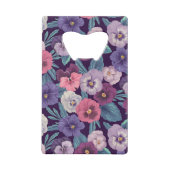 Pansies colorées sur violet profond (Devant)