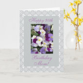 Pansies - de 80ste verjaardag van de Moeder Kaart (Gele Bloem)