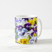 Pansies de café Mug (Devant droit)