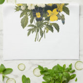 Pansies en Viooltjes Vintage Kunst Theedoek (Gevouwen)