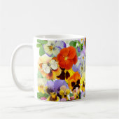 Pansies et papillons Mug (Gauche)