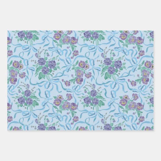 Pansies et vaches Feuilles de papier à enveloppeme (Devant 2)