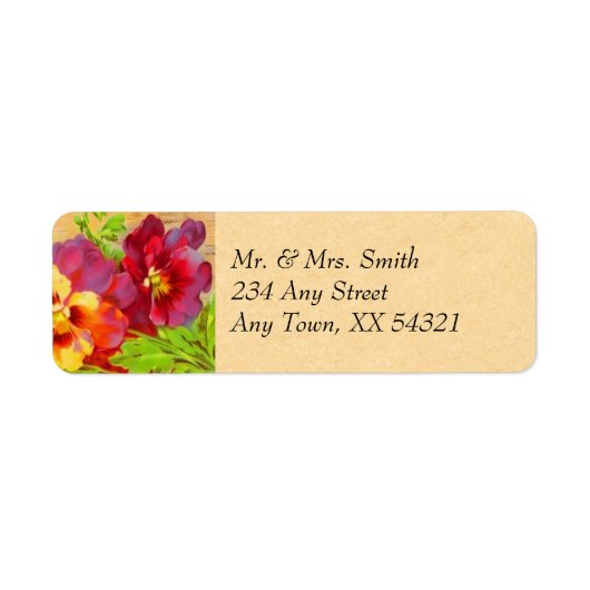Pansies Etiket (Voorkant)