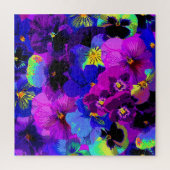 Pansies Fleurs Jigsaw Puzzle Ressort violet (Vertical)