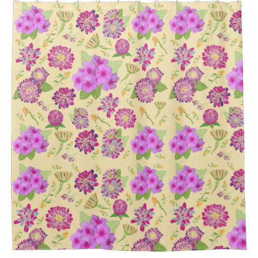 Pansies Floral Bouquet Douche rideau (Devant)