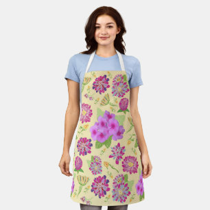 Pansies Floral Bouquet Schort