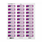 Pansies Flowers Return Address Labels d1 (Full Sheet)