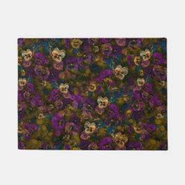 Pansies [gold] Door mat rug