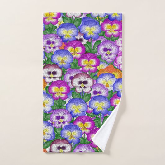 Pansies Handhanddoeken Handdoek (Handdoek)