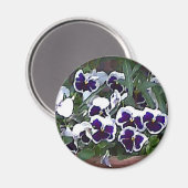  Pansies Magneet (Voorkant / Achterkant)
