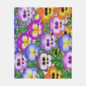 Pansies Medium Fleece Blanket Deken (Voorkant)