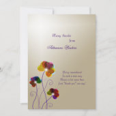 Pansies Merci Carte pour notes (Devant)