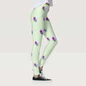 Pansies met drie bloesems leggings (Rechts)