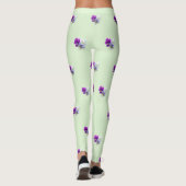 Pansies met drie bloesems leggings (Achterkant)