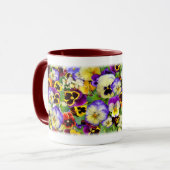 Pansies ~ Mug à anneaux # 2 (Devant gauche)